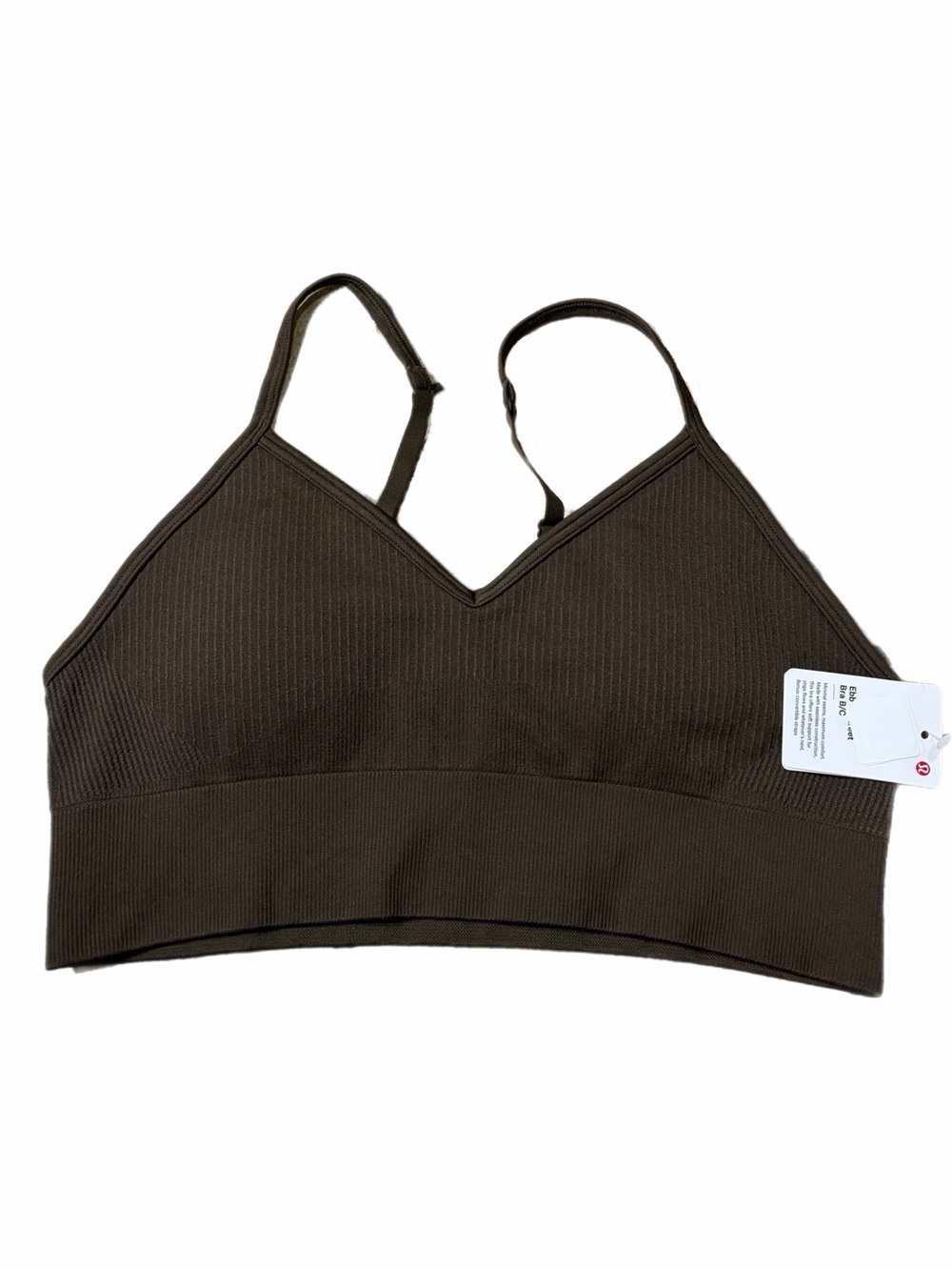 NWT Lululemon Ebb To Street Bra *B/C Cup (Walnut Crunch) Size 8